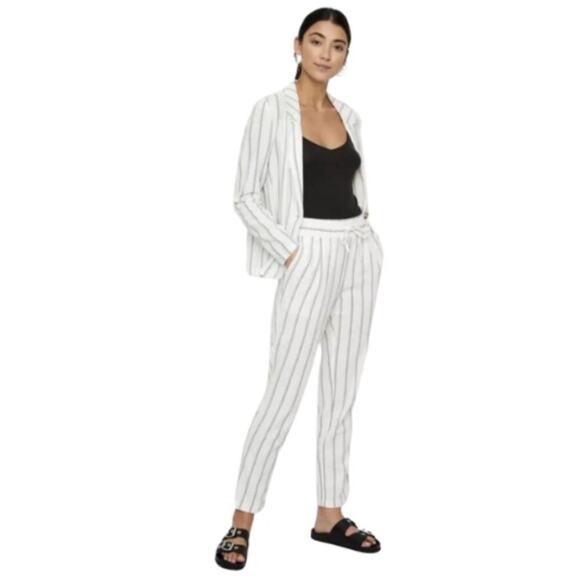VERO MODA Anna Milo Linen Blend Pants, Size 8 - Picture 6 of 12